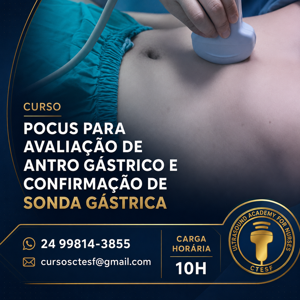 POCUS para Avaliação de Antro Gástrico e Confirmação de Sonda Gástrica