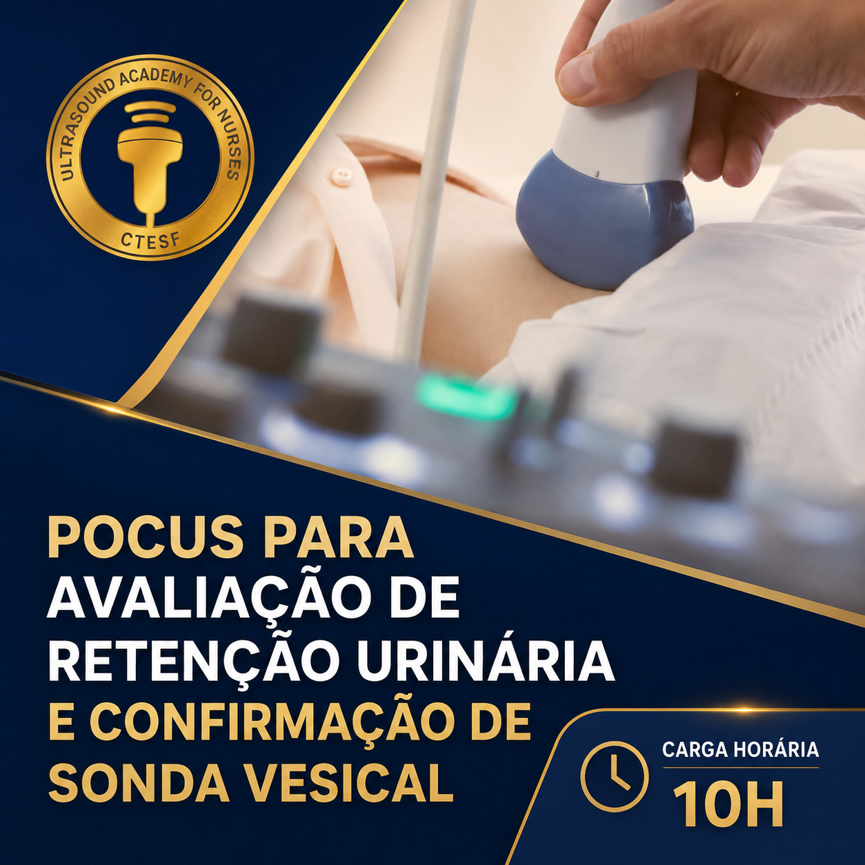 POCUS para Avaliação de Retenção Urinária e Confirmação de Sonda Vesical